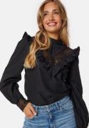 BUBBLEROOM Frill Lace Blouse  Black M