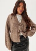 Object Collectors Item Objflora Re L/S KNIT CARDIGAN  Desert Taupe Det...