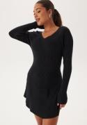 Pieces Pcprista Ls V-neck Knit Dress Black XL