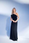 Bubbleroom Occasion Sparkling One shoulder Soft Maxi Dress Black XL