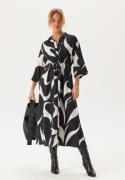 Object Collectors Item Objdemia Lo 3/4 LONG SHIRT DRE Black Aop:white ...