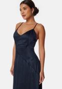 Bubbleroom Occasion Satin Strap Gown Dark blue 46