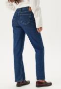 Pieces Pckelly Mw Straight Jeans Dark Blue Denim 31/30