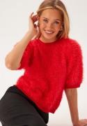 Pieces PCFee SS O-Neck Knit Top High Risk Red S