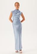 Bardot Auria Satin Maxi Dress 164010 Soft Blue 40(UK12)