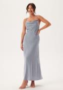 Bubbleroom Occasion Waterfall Satin Ankle dress Light blue 38