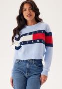 TOMMY JEANS Tjw Center Flag Sweater  C3q Sweet Blue M