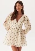 Bardot Eva Polka Dot Mini Dress 130908 Nude Spot 34(UK6)