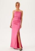 Bubbleroom Occasion Tie Back Satin Gown Pink 42