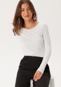 VILA Vinora L/S O-NECK TOP - NOOS O Bright White M