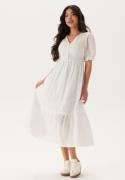 Happy Holly Broderie Anglaise V-Neck Dress White 48/50