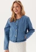 VILA Vireba L/S O-NECK DENIM JACKET Light Blue Denim 34