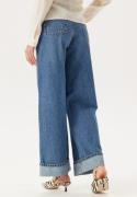 ONLY Onlhope Hw Wide Fold Up Dnm Medium Blue Denim 28/32