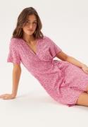 Pieces Pctala New Ss Wrap Dress Pink Lemonade Aop:flower S