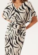 VILA Viclo V-neck 2/4 MIDI DRESS  M Birch Aop:marble Swirl 40