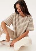 Pieces Pcchilli Summer Sweat Stripe Crockery Stripes:Cloud dancer L