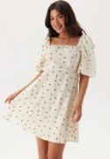 VERO MODA Vmodette 2/4 Short Dress Snow White Detail:strawberry W XL