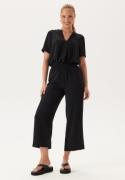 BUBBLEROOM Smock Waist Ankle Trousers Black L