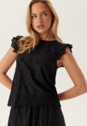 ONLY Onllou Life Emb S/S OPEN BACK  Black L