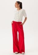 BUBBLEROOM Linen Blend Trousers  Red XS