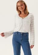 Pieces Pcanine Ls Tie Top Bright White L