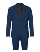 Plain Mens Suit - Normal Length Habit Navy Lindbergh