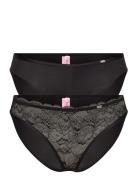 2-Pack Angie Rio Trusser, Tanga Briefs Black Hunkemöller