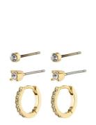 Sia Recycled Crystal Earrings 3-In-1 Set Accessories Jewellery Earring...