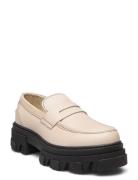 Biaginny Loafer Crust Loafers Flade Sko Cream Bianco