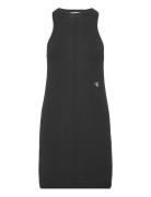 Knitted Tank Dress Kort Kjole Black Calvin Klein Jeans