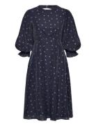 Vmhira 3/4 Calf Dress Wvn Ga Ce Kort Kjole Navy Vero Moda