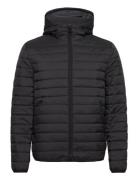 Quilted Crinkle Jacket Hood Foret Jakke Black Calvin Klein