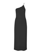 Yera Knit Dress Maxikjole Festkjole Black Second Female