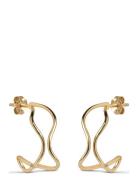 Erin Hoops Accessories Jewellery Earrings Hoops Gold Enamel Copenhagen
