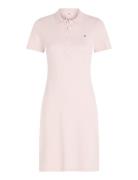 1985 Slim Pique Polo Dress Ss Kort Kjole Pink Tommy Hilfiger