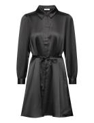 Mschjeanita Shirt Dress Kort Kjole Black MSCH Copenhagen