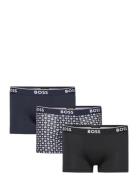 Trunk 3P Power Desig Boxershorts Black BOSS