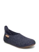 Bisgaard Basic Wool Slippers Hjemmesko Blue Bisgaard