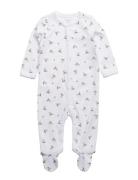 Polo Bear Cotton Coverall Langærmet Body White Ralph Lauren Baby