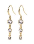 Lucia Recycled Crystal Earrings Ørestickere Smykker Gold Pilgrim