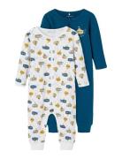 Nbmnightsuit 2P Zip Legion Blue Noos Pyjamas Sie Jumpsuit Multi/patter...