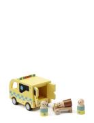Ambulance Aiden Toys Playsets & Action Figures Wooden Figures Yellow K...
