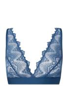 Stormy Sky Plunge Bralette Lingerie Bras & Tops Soft Bras Bralette Blu...