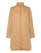 Slffilly Quilted Coat Quiltet Jakke Beige Selected Femme