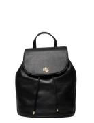 Leather Medium Winny Backpack Rygsæk Taske Black Lauren Ralph Lauren