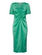 Yaszura Ss Drawstring Dress S. - Show Knælang Kjole Green YAS