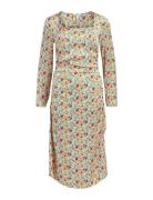 Objjabin L/S Slim Dress 126 Knælang Kjole Multi/patterned Object