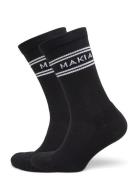 Stripe Socks  Underwear Socks Regular Socks Black Makia