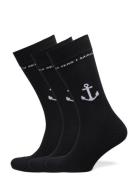 Anchor Socks  Underwear Socks Regular Socks Black Makia