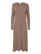 Crvillea Knit Dress - Kim Fit Knælang Kjole Brown Cream